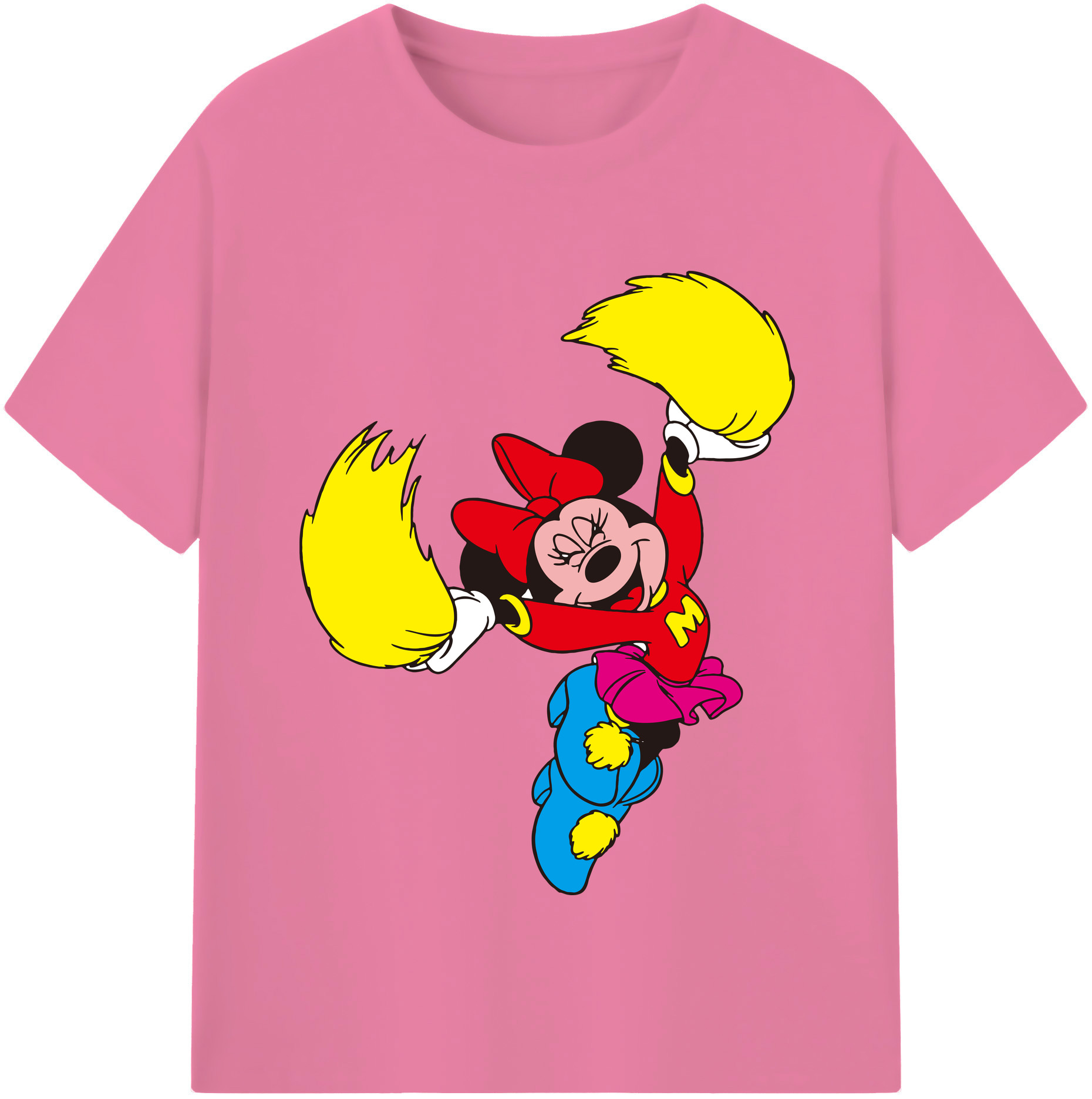 （画像用） ミッキーマウス Mickey Mouse 綿100％半袖Tシャツ（フロントプリント）